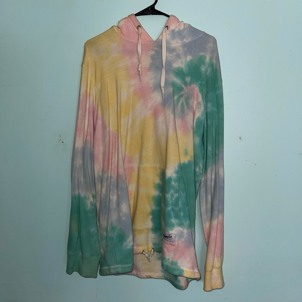 Large rainbow tie-dye empyre hoodie